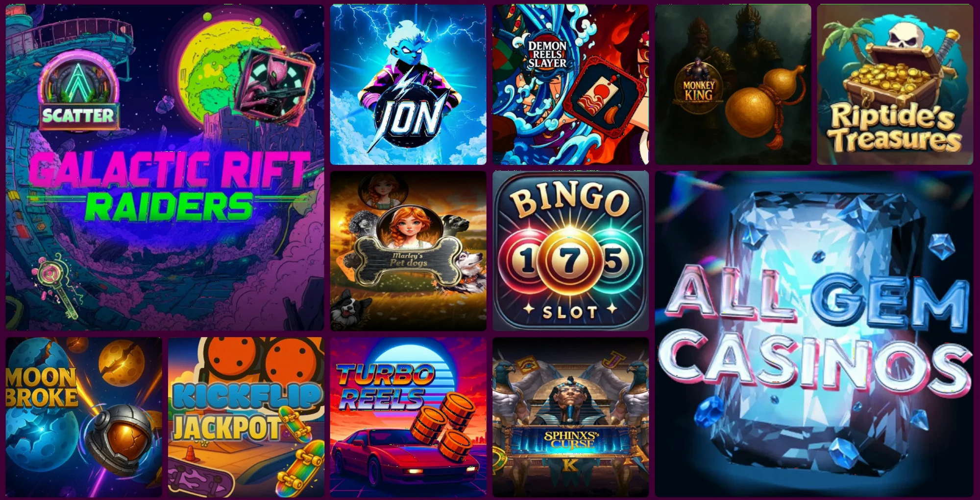Desktop-optimised exclusive games at Candyland Casino