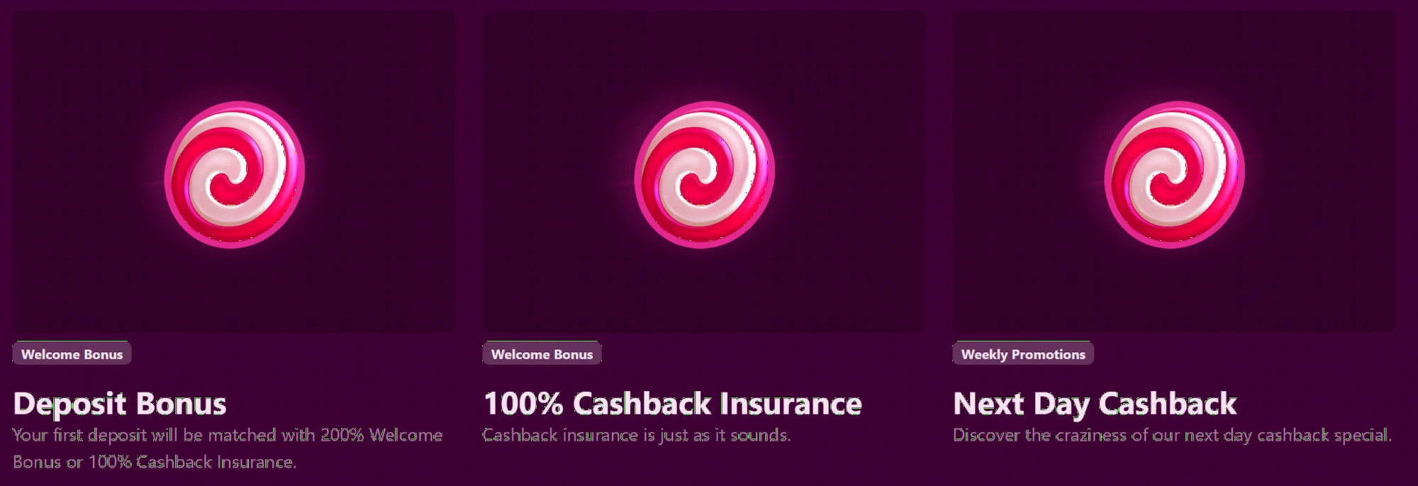 Candyland Casino promotions and bonus offers