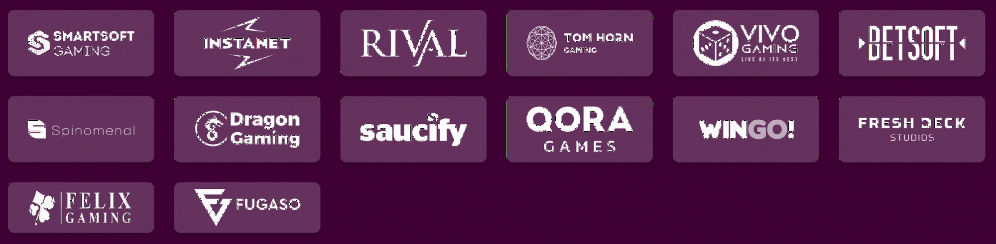 Game software providers available at Candyland Casino